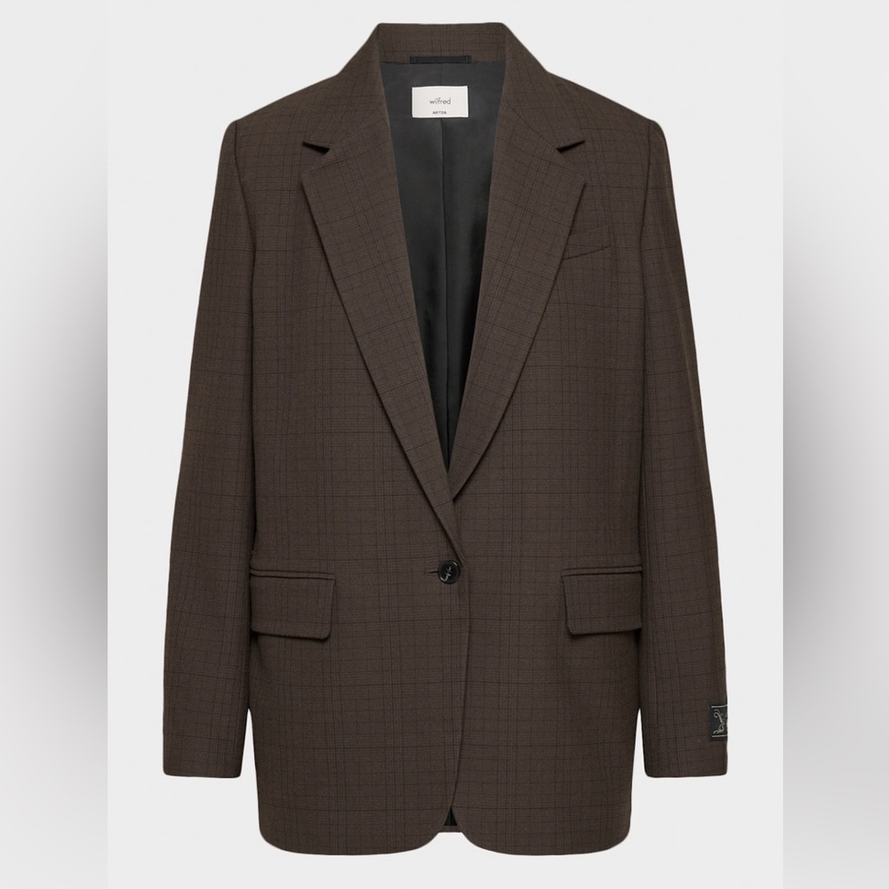 Wilfred Dark Brown Checkered Generation Blazer